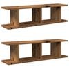 vidaXL Wall Shelves 2 pcs Old Wood 75x18x20 cm Engineered Wood