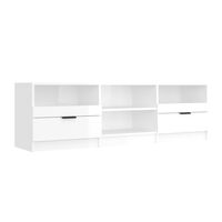 vidaXL TV Cabinet High Gloss White 150x33.5x45 cm Engineered Wood