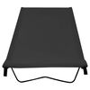 vidaXL Camping Beds 2 pcs 180x60x19 cm Oxford Fabric and Steel Black