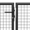 vidaXL Garden Gate Steel 350x100 cm Anthracite