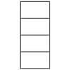 vidaXL Sliding Door Frosted ESG Glass and Aluminium 90x205 cm Black