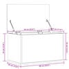 vidaXL Storage Box Grey Sonoma 60x35x35 cm Engineered Wood