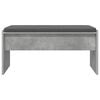 vidaXL Hall Bench with Cushion Concrete Grey 83 x 38 x 40 cm