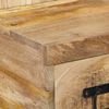 vidaXL Bedside Cabinet 60x32x80 cm Solid Rough Wood Mango