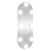 vidaXL Wall Mirror with LED Lights 15x40 cm Glass Oval