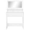 vidaXL Bedroom Dressing Tables High Gloss White 80 x 39.6 x 135 cm