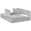 vidaXL Storage Bed Frame Grey Sonoma 140 x 200 cm Engineered Wood