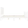 vidaXL Bed Frame without Mattress White King Size Solid Wood Pine