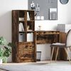 vidaXL Desk with Drawer 2 pcs Smoked Oak