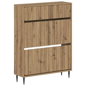 vidaXL Shoe Cabinet ZWOLLE 78 x 24 x 103 cm Engineered Wood