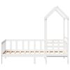 vidaXL Day Bed and Bench Set with Roof without Mattress White 80x200 cm