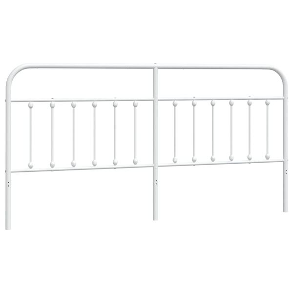 vidaXL Metal Replace Headboard White 200 cm