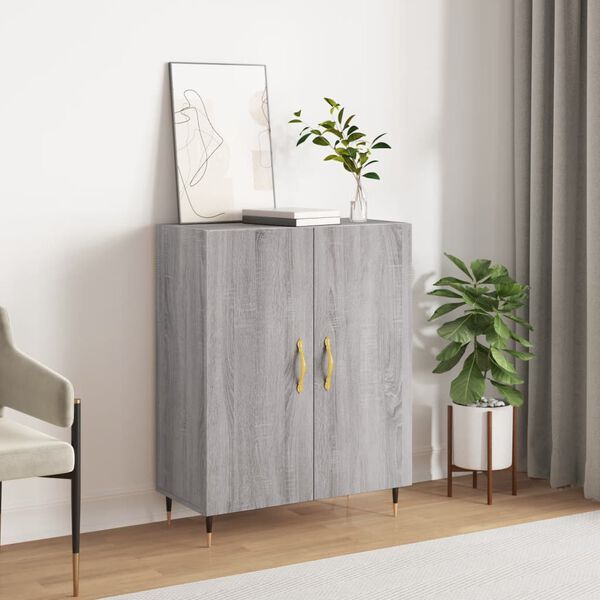 vidaXL Sideboard Grey Sonoma 69.5x34x90 cm Engineered Wood