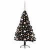 vidaXL Artificial Pre-lit Christmas Tree Black 120 cm PVC