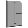 vidaXL Shower Enclosure Black 120 x 140 cm ESG Glass and Aluminium