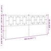 vidaXL Metal Replace Headboard White 200 cm