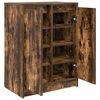 vidaXL Shoe Cabinet Smoked Oak 57x34x76 cm Engineered Wood
