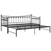 vidaXL Pull-out Sofa Bed Frame without Mattress Black Metal 90x200 cm
