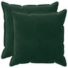 vidaXL Cushion with Pillow HOUTEN 2 pcs Dark Green Velvet