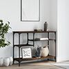 vidaXL Console Table with Shelves Brown Oak 100x35x75 cm