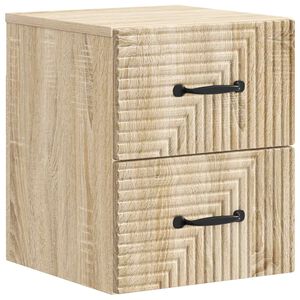 vidaXL Wall-Mounted Bedside Cabinet Sonoma Oak 34.5 x 33 x 40 cm