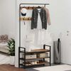 vidaXL Coat Rack with Shelf Old Wood 95 x 34 x 184 cm Engineered wood