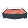 vidaXL Spa Step Poly Rattan 92x45x25 cm Black