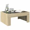 vidaXL Coffee Table with Infinity LED Sonoma Oak 70x50x30 cm