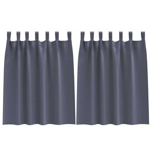 vidaXL Blackout Curtains with Rings 2 pcs Anthracite 140 x 140 cm