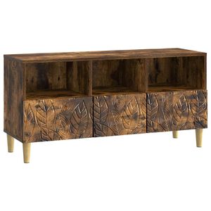 vidaXL TV Cabinet 102 x 34.5 x 50 cm Smoked Oak Engineered Wood