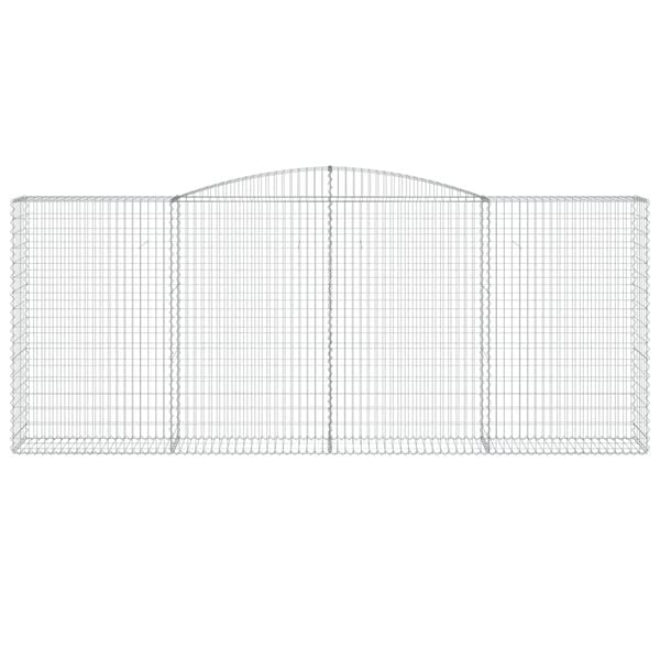 vidaXL Arched Gabion Baskets 9 pcs 400x50x160/180 cm Galvanised Iron