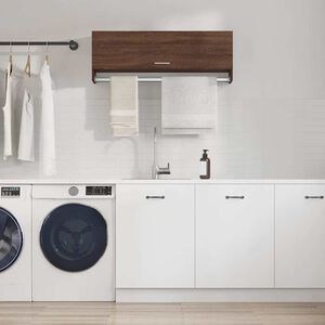 vidaXL Wardrobe Brown Oak 100x32,5x35 cm Engineered Wood