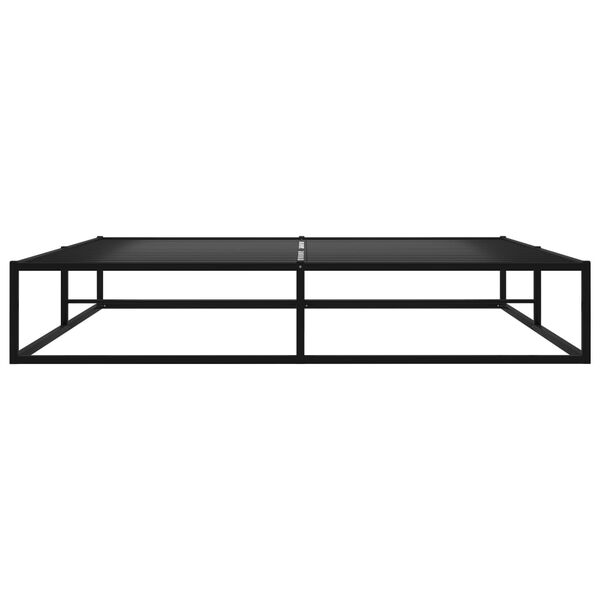 vidaXL Bed Frame without Mattress Black Metal 180x200 cm Super King