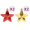 vidaXL 108 Piece Christmas Bauble Set Gold and Red