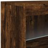 vidaXL Sideboard with LED Lights Smoked Oak 181.5x37x67 cm