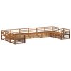 vidaXL Sofa Sets 10 pcs Natural Solid Acacia Wood