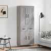 vidaXL Highboard Grey Sonoma 69.5x34x180 cm Engineered Wood