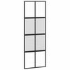 vidaXL Sliding Door with Hardware Set Black 76x205 cm Tempered Glass