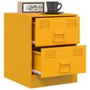 vidaXL Bedside Cabinets 2 pcs Yellow 34.5x39x44 cm Steel