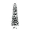 vidaXL Artificial Christmas Tree 300 LEDs and Flocked Snow 210 cm