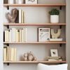 vidaXL Wall Shelf 80x20x2 cm Untreated Solid Wood Oak
