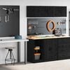 vidaXL Garage Cabinets 2 pcs Black Engineered Wood