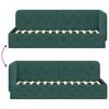 vidaXL Corner Bed Frame with Headboard Dark Green 80 x 200 cm Velvet