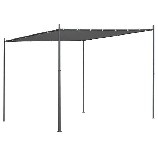 vidaXL Gazebo with Slanted Roof 300x300x257 cm Anthracite 180 g/m²