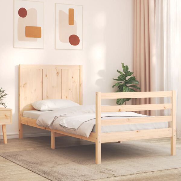 vidaXL Bed Frame without Mattress 100x200 cm Solid Wood
