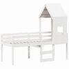 vidaXL High Sleeper Bed without Mattress White 80x200 cm Solid Wood Pine