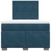 vidaXL Box Spring Bed with Mattress Blue 120x200 cm Velvet