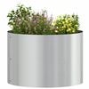 vidaXL Garden Planter 5 pcs Silver 30 x 30 x 20 cm Galvanised Steel