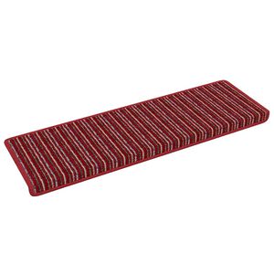 vidaXL Self-adhesive Stair Mats 15 pcs 65 x 21 x 4 cm Non-Slip Red