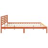 vidaXL Bed Frame with Headboard Wax Brown 200 x 220 cm Solid Pine Wood